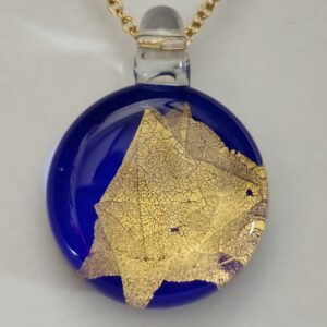 Pendentif Feuille d’Or 24 Carats Bleu - IMG_20241016_211317_1