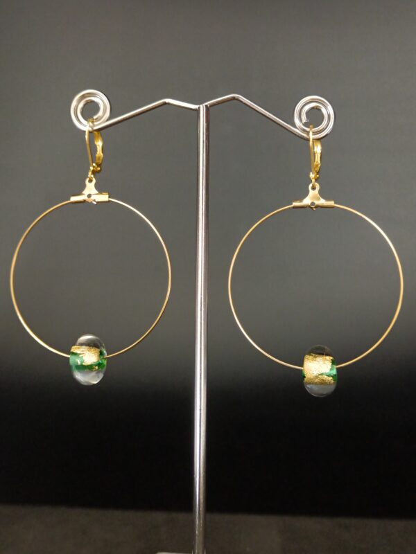 Boucles d’Oreilles Feuille d’Or 24 Carats Vert - IMG_20241018_172042