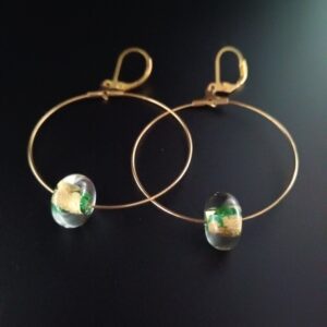 Boucles d’Oreilles Feuille d’Or 24 Carats Vert - IMG_20241018_174938